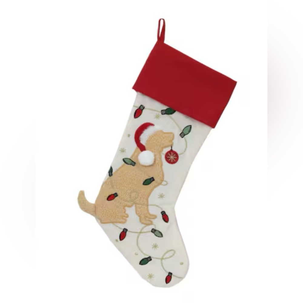 Christmas Golden Retriever Goldendoodle Dog Christmas Stocking
